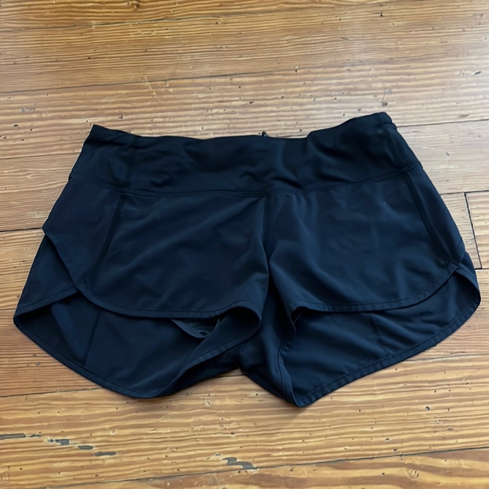 Lululemon Black Speed Up Low-Rise Shorts